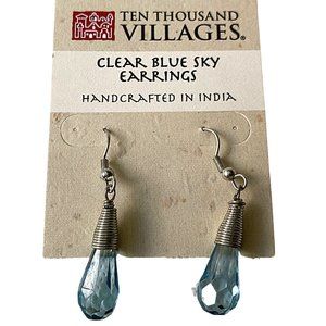 Ten Thousand Villages Clear Blue Sky Earrings